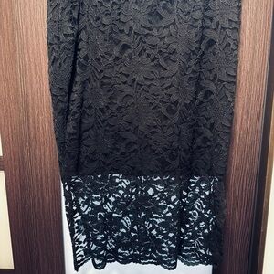 Elegant Black Lace Skirt